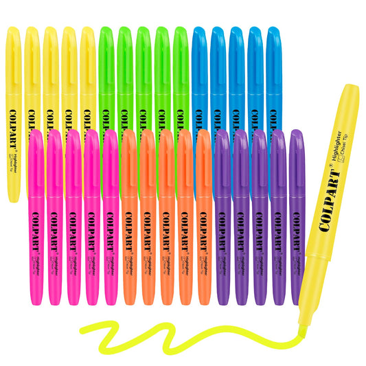 30 Pack Chisel Tip Highlighters Set
