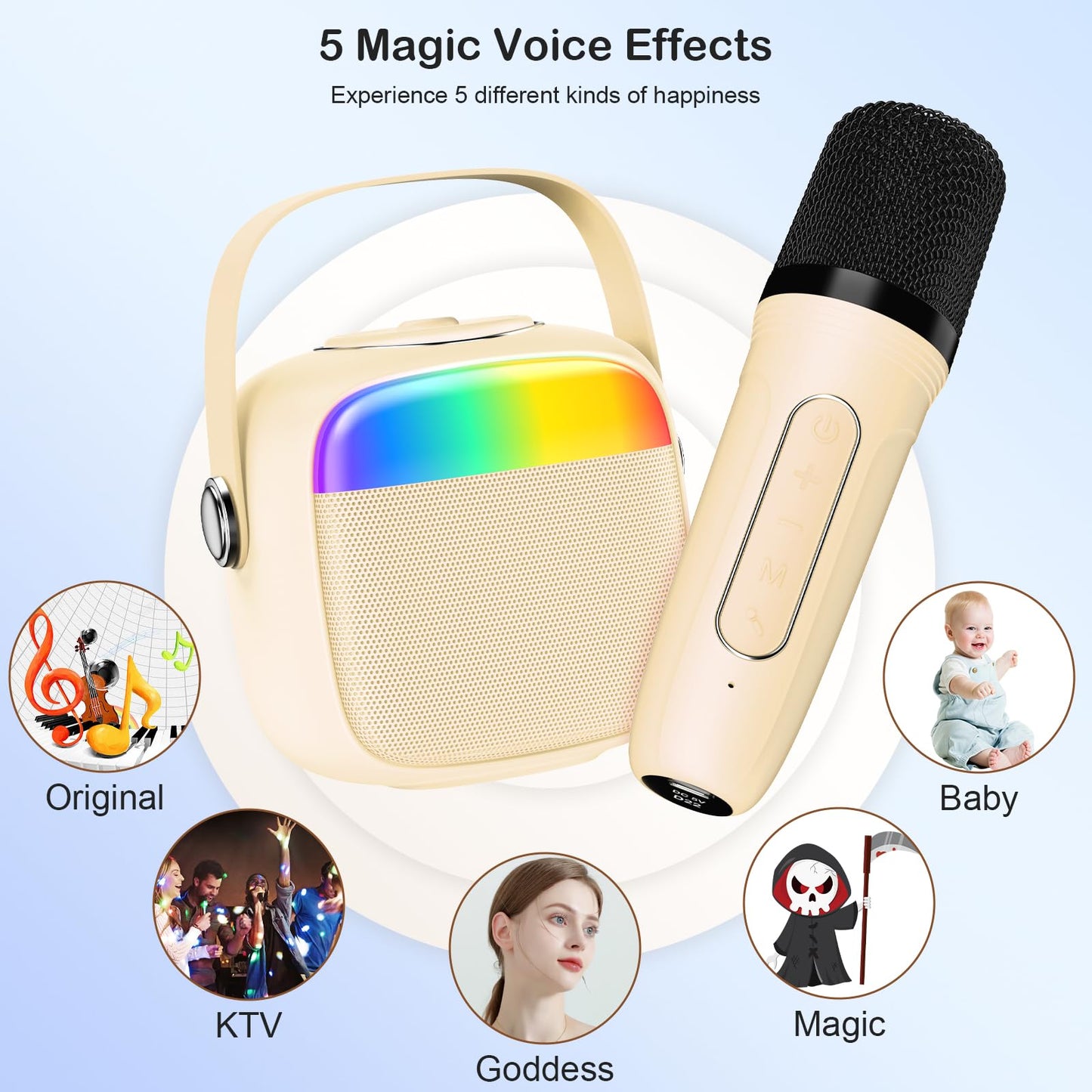 Portable Bluetooth Karaoke Speaker with Microphones