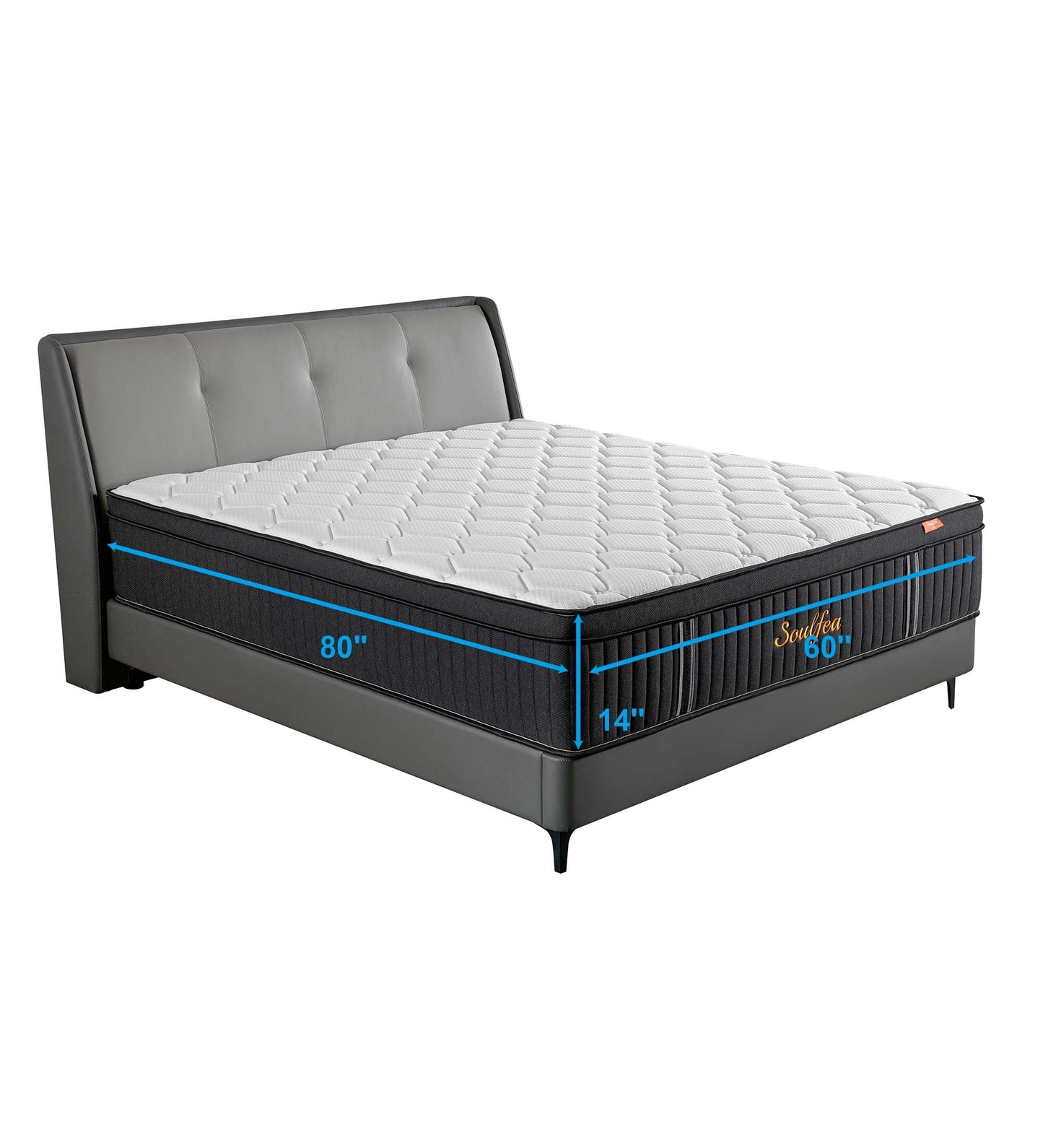 Soulfea 14 Inch Queen Hybrid Memory Foam Mattress