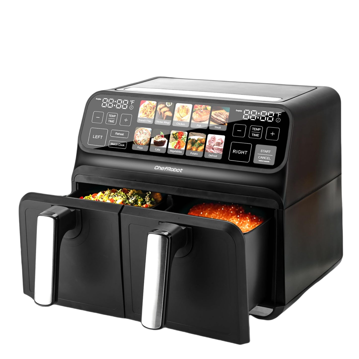 ChefRobot 8QT Dual Air Fryer with TFT Screen