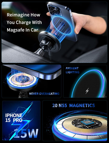 MagSafe Wireless Car Charger for iPhone 12-16