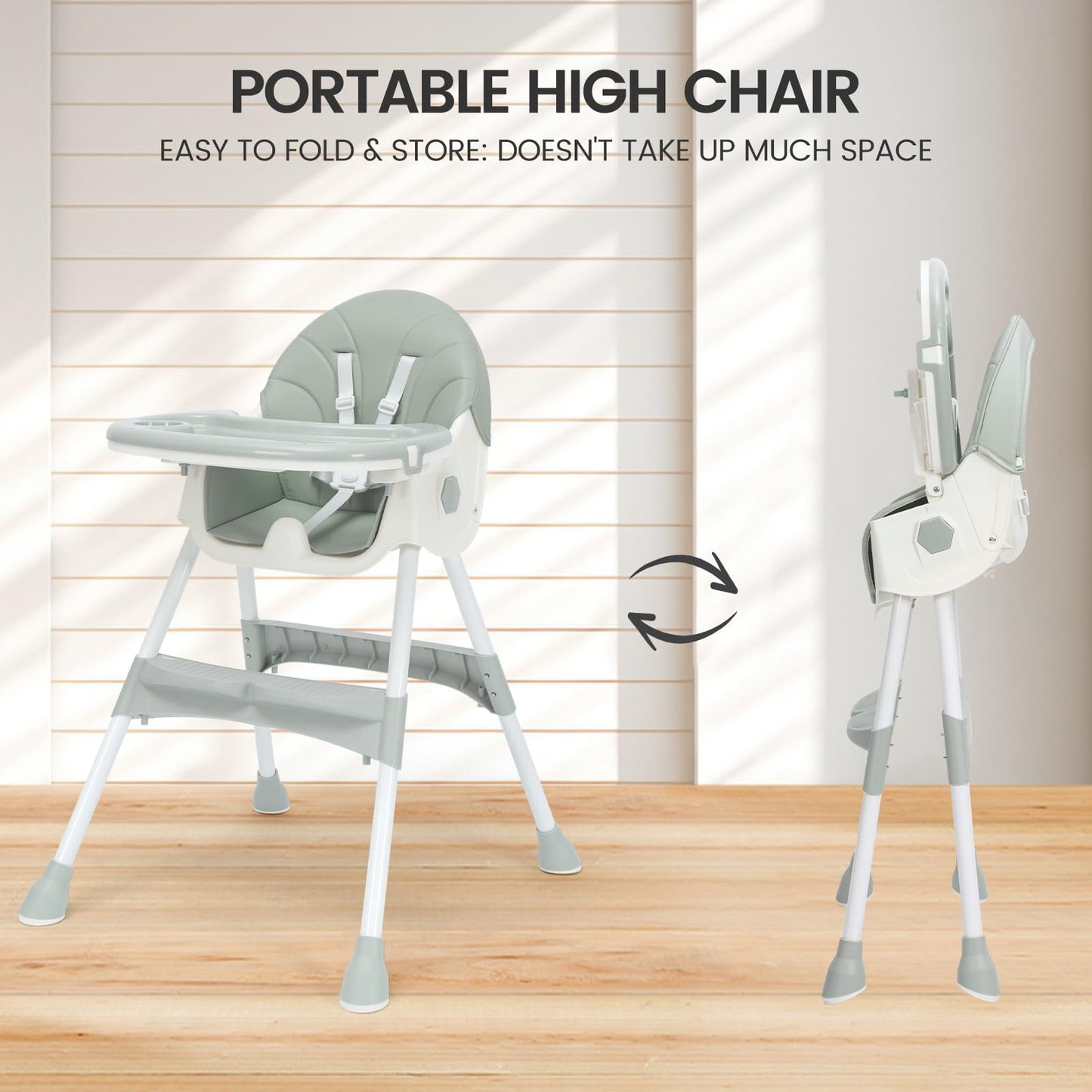 2-in-1 Convertible High Chair for Babies