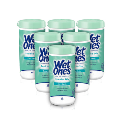 Wet Ones Unscented Sensitive Skin Wipes, 40 ct.