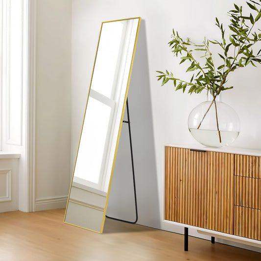 Gold Full Length Mirror 55"x15" for Wall