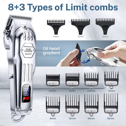 KIKIDO Cordless Hair Clippers with LCD Display
