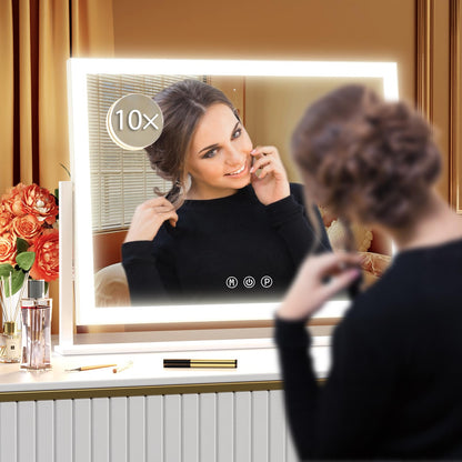 Hollywood Makeup Mirror with LED Lights & 360° Rotation