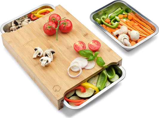 Liebspecht Bamboo Cutting Board Set with Bowls