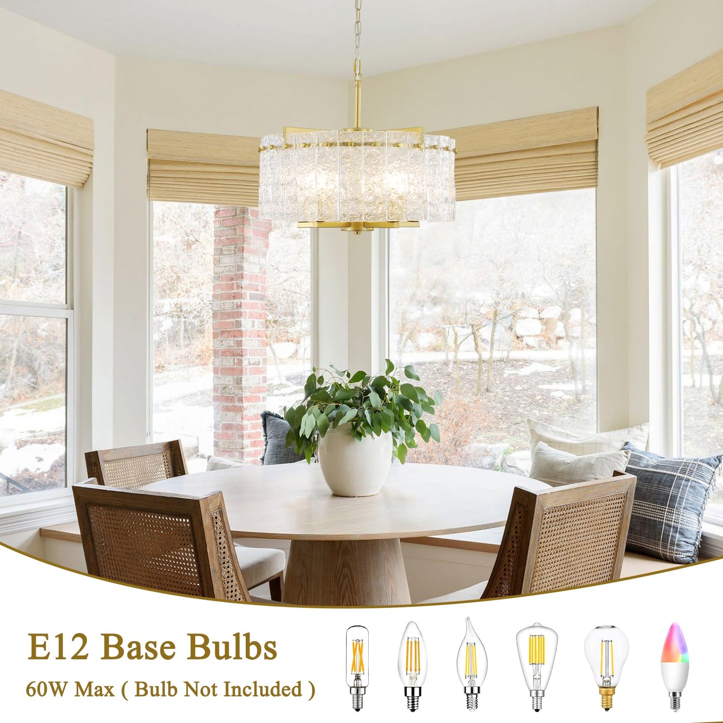 5-Light Modern Farmhouse Chandelier by KOOFREDDO