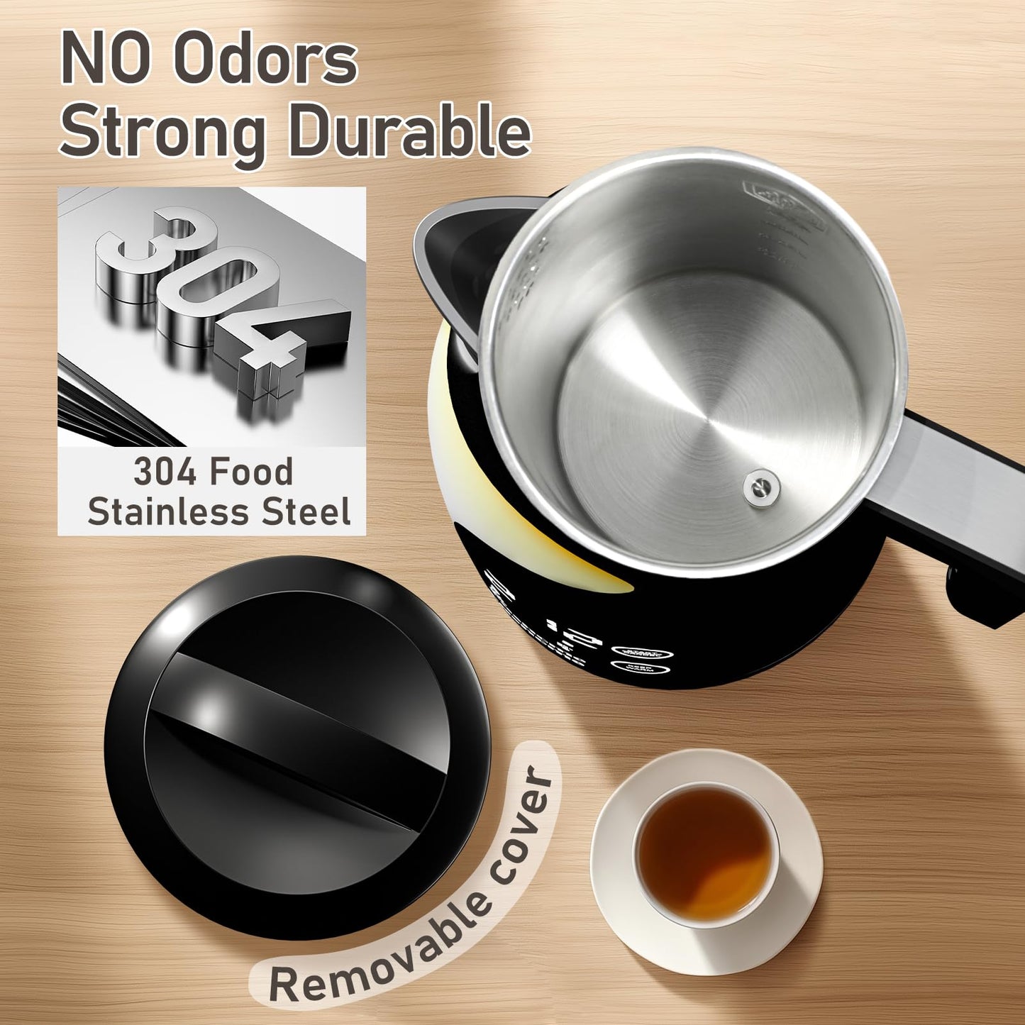 Electric Kettle with 5 Temp Presets and Keep Warm