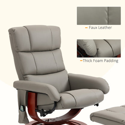 HOMCOM Massage Recliner Chair with Ottoman