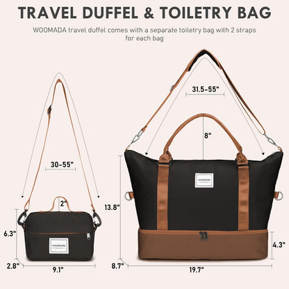 Weekender Duffel Bag with Shoes Compartment