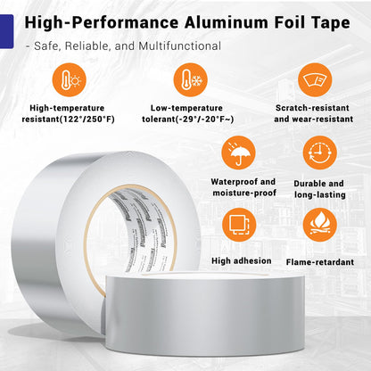 PowerScale High Temperature Aluminum Foil Tape 2" x 66'