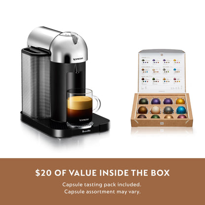 Nespresso Vertuo Coffee and Espresso Machine, Chrome