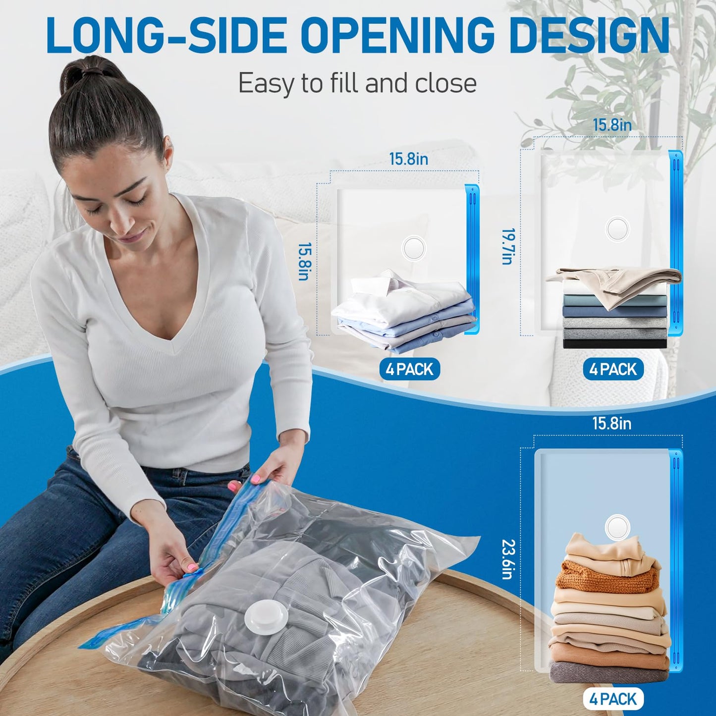 12 Pack VMstr Storage Bags with Hand Pump