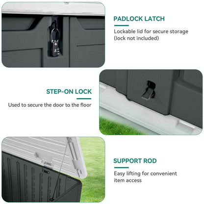 YITAHOME Large Outdoor Horizontal Storage Shed
