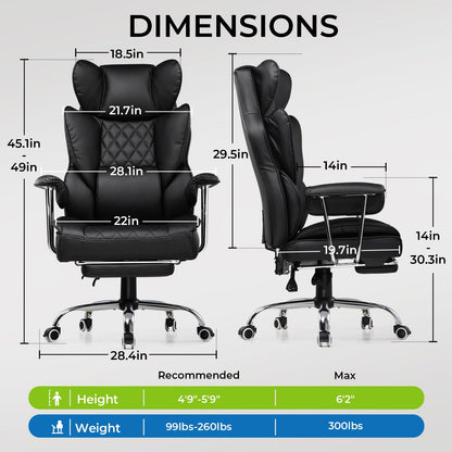 GTRACING Ergonomic Gaming Office Chair with Footrest