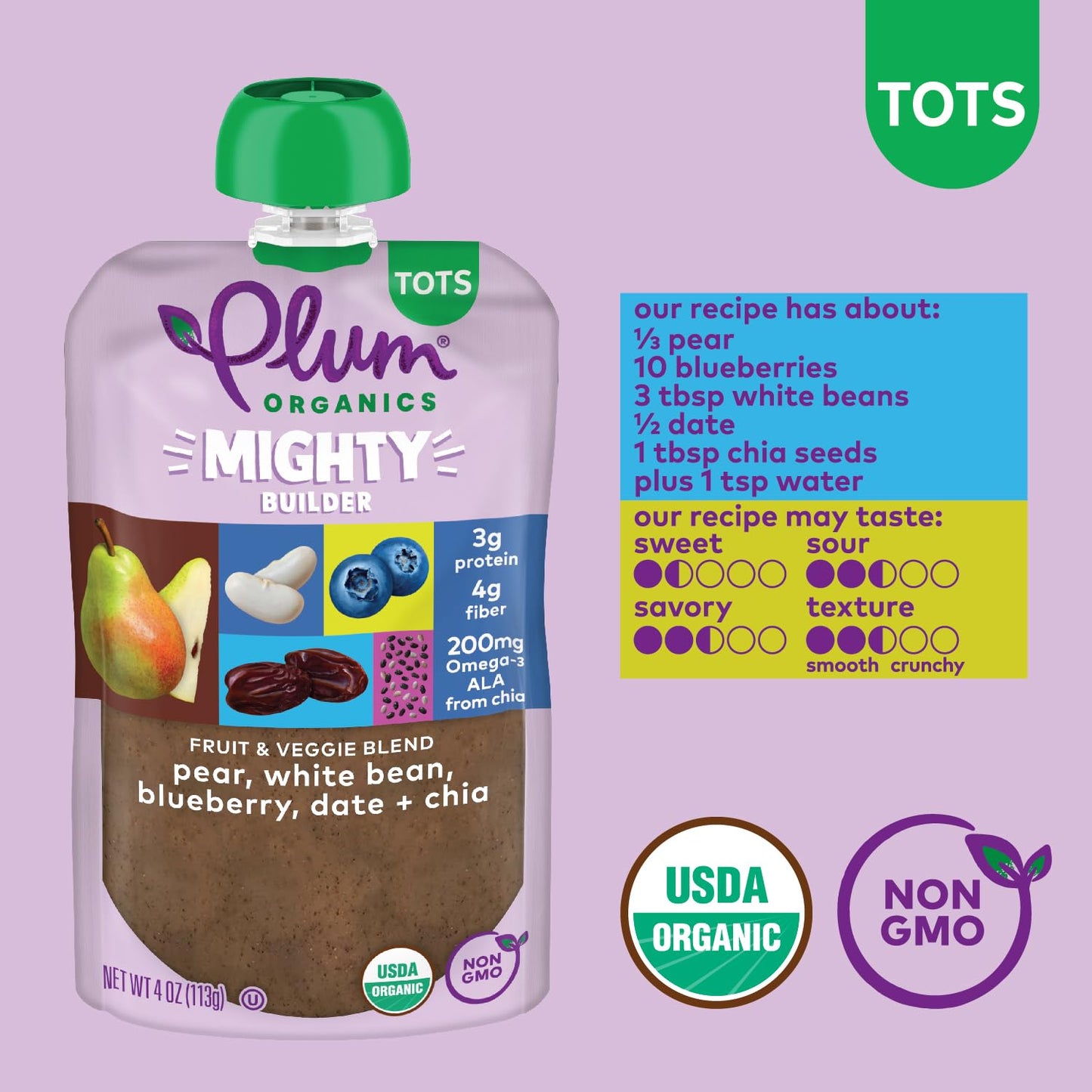 12 Pack Plum Organics Toddler Food Pouches