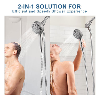 High Pressure Handheld Shower Head with 6 Settings