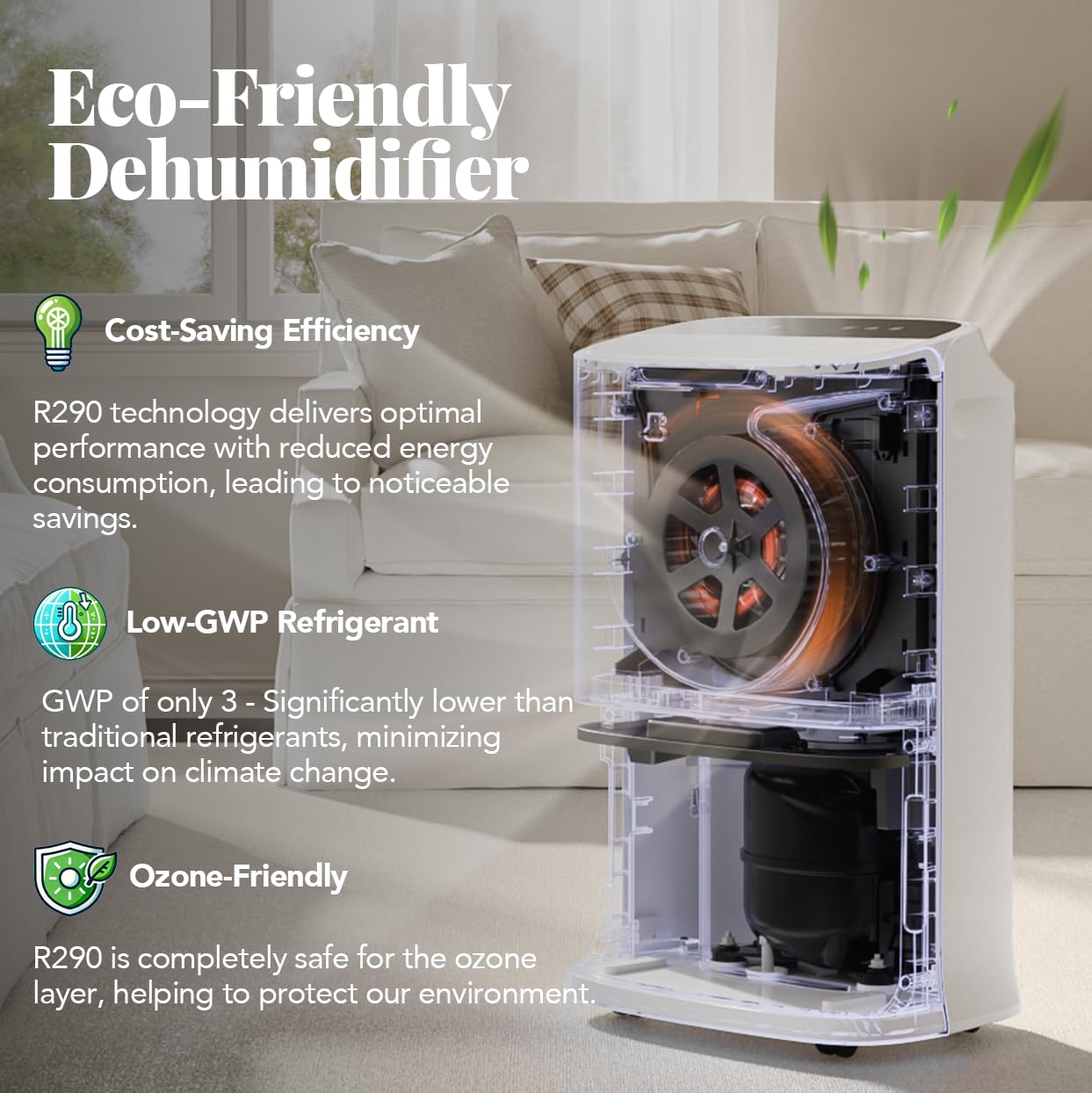 90 Pint Pauvoern Smart Wifi Dehumidifier for Home
