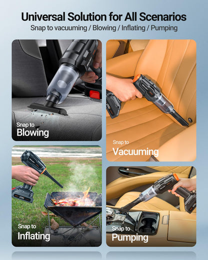 SEALIGHT Cordless Car Vacuum with Dual Batteries