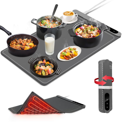 Rollable Electric Warming Tray with 6 Temp Settings