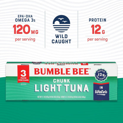 Bumble Bee Chunk Light Tuna in Water, 3-Pack