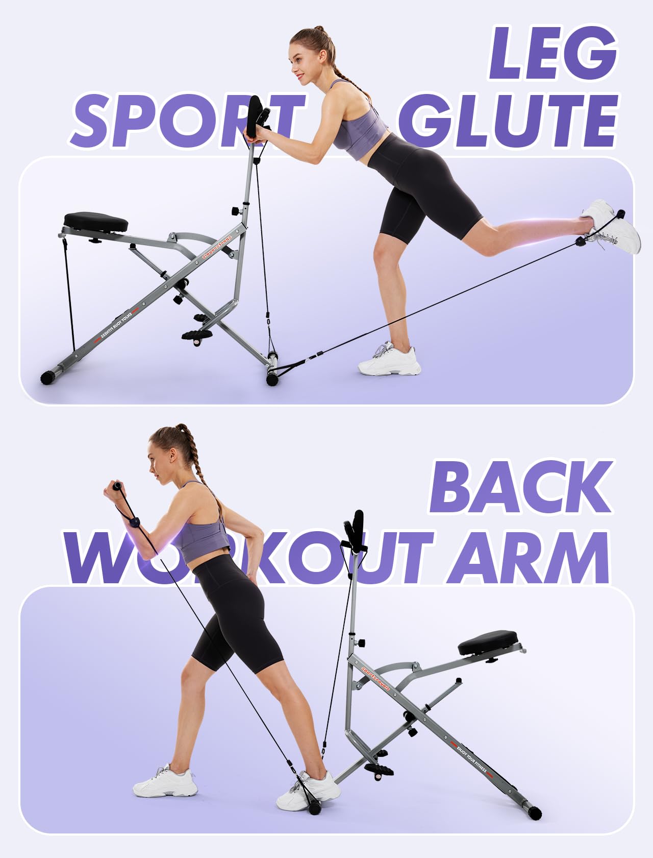 Squat Machine with Resistance Bands for Home Gym