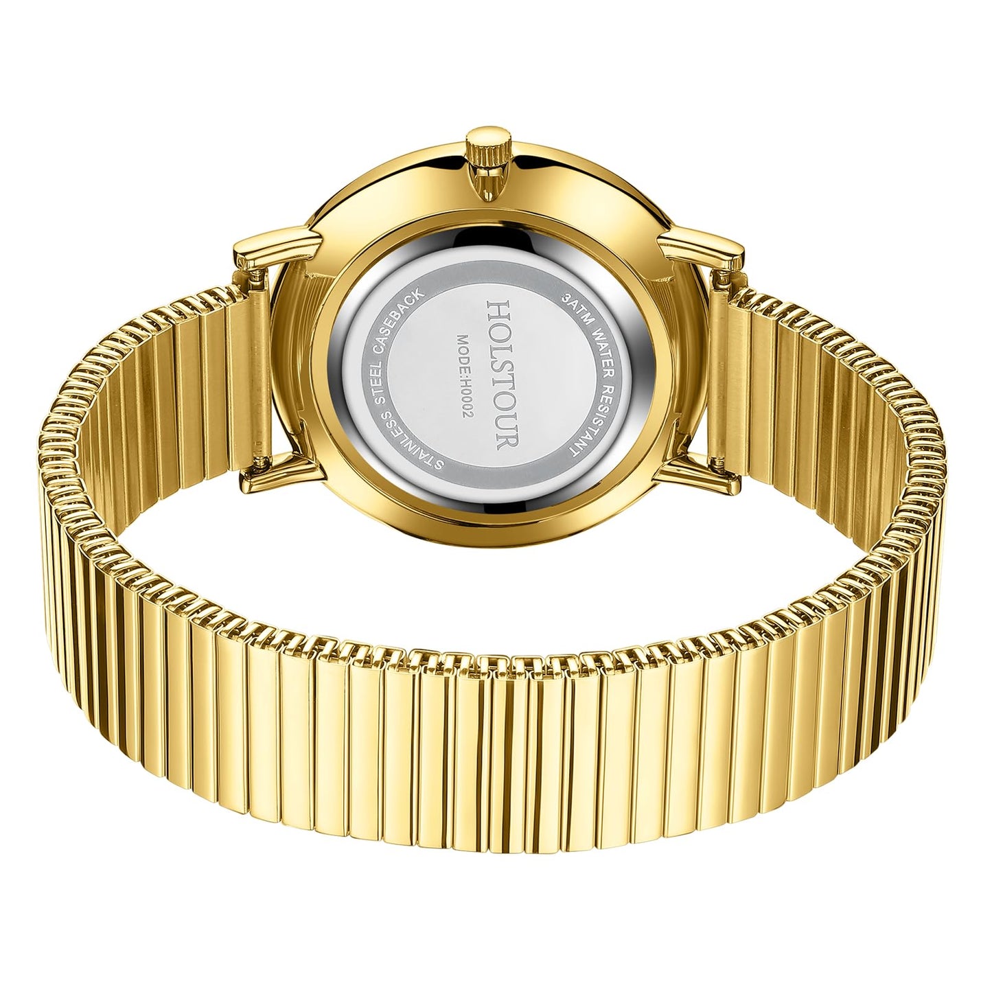 Women’s Analog Watch with Expandable Stainless Steel Strap