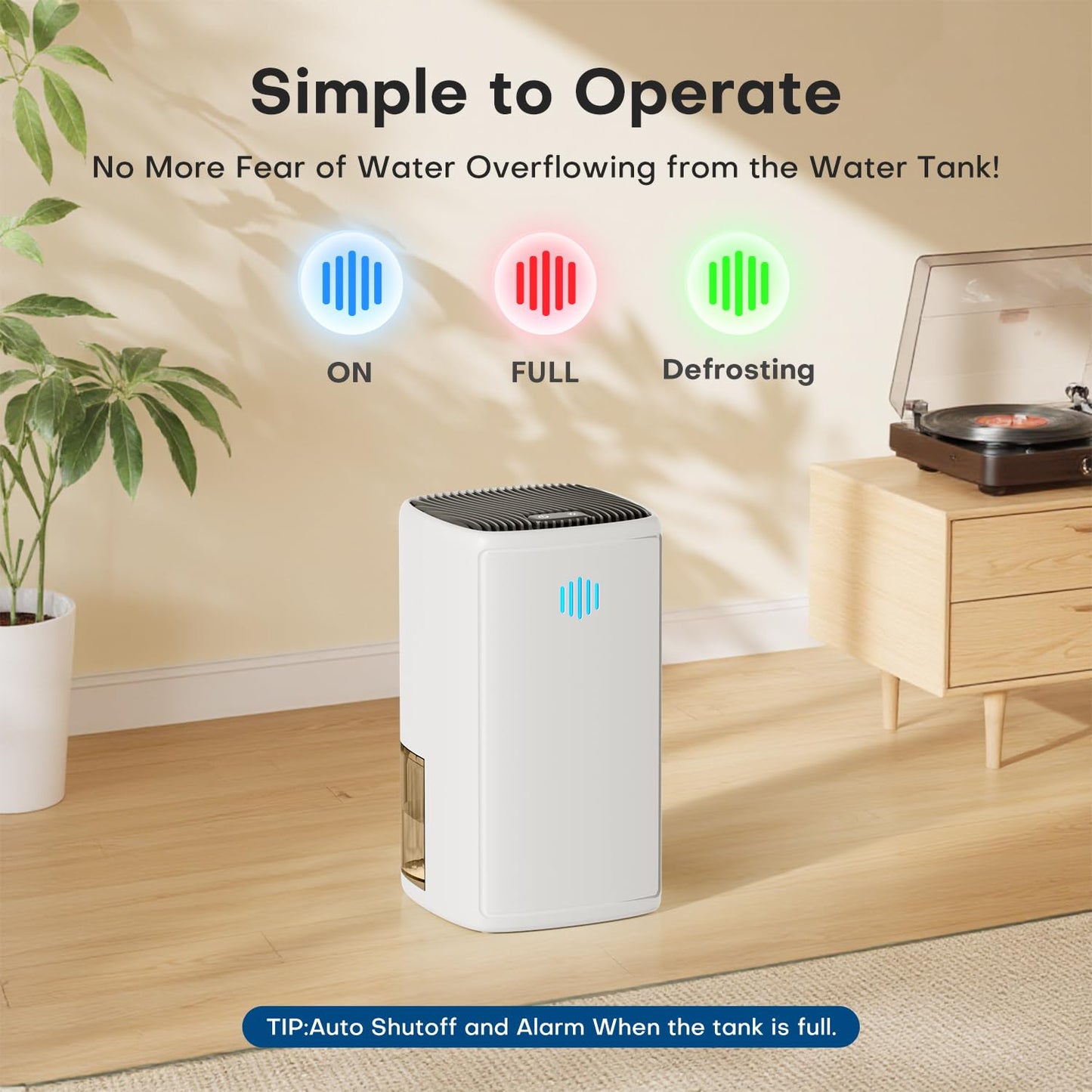Quiet 38oz Dehumidifier for Home and RVs