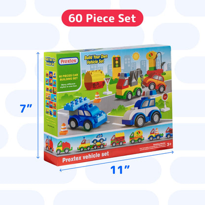 PREXTEX 60-Piece Building Blocks for Toddlers