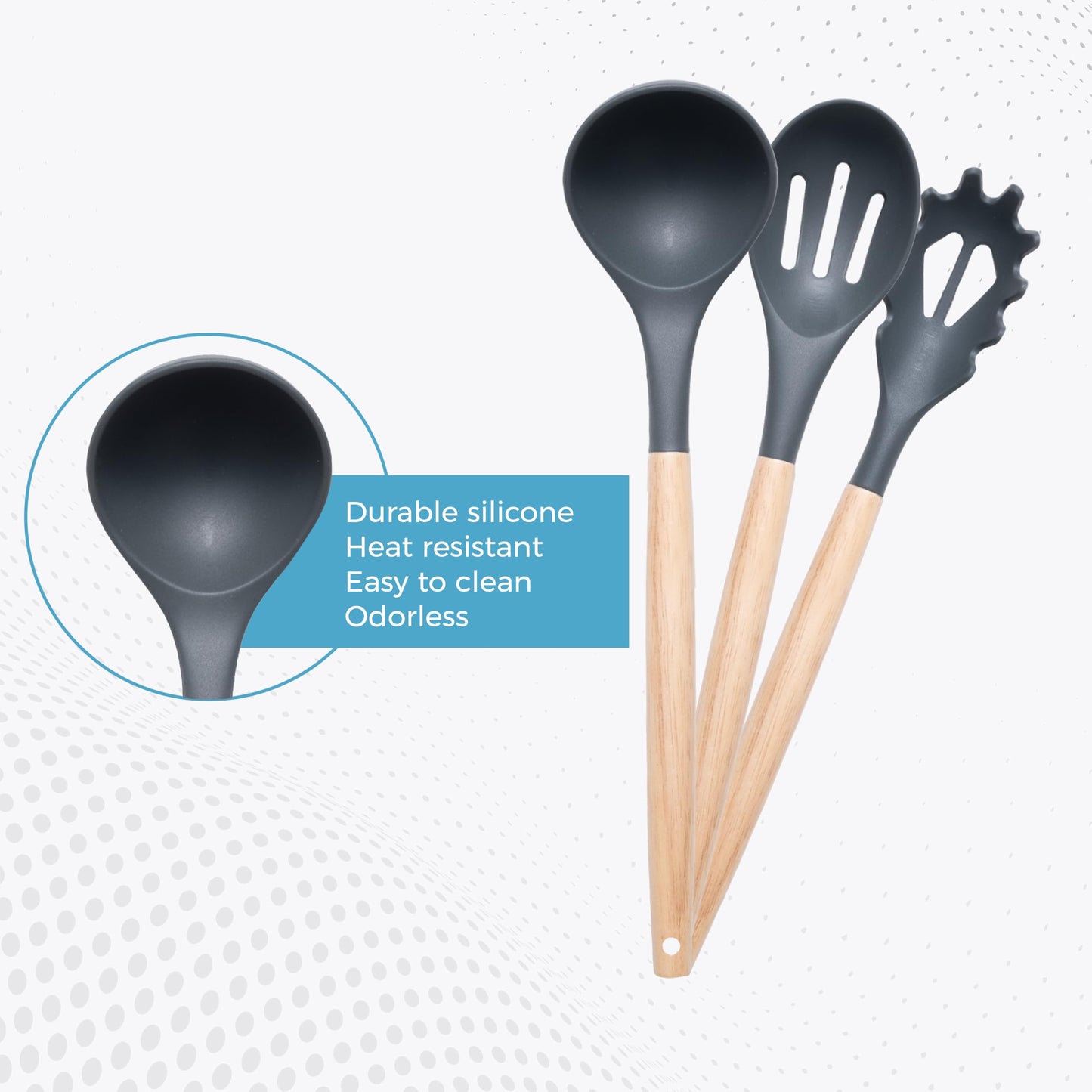 13-Piece Silicone Kitchen Utensils Set