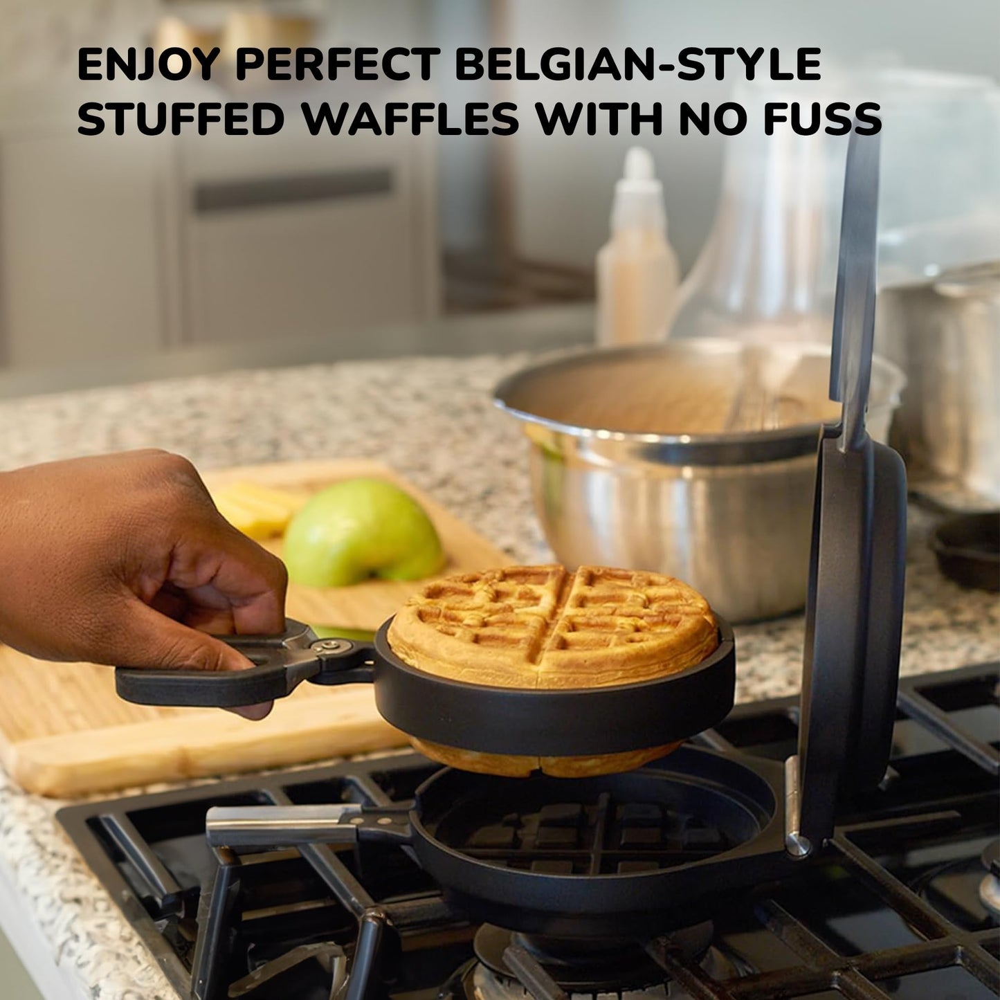 Wonderffle Non-Stick Waffle Maker, 5" Round