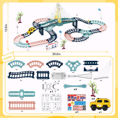 PIXATA Electric Slot Car Track Set for Kids