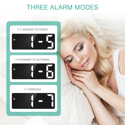 ORIA LED Alarm Clock with USB and Snooze