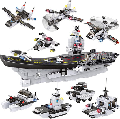Aircraft Carrier Building Blocks Set for Kids