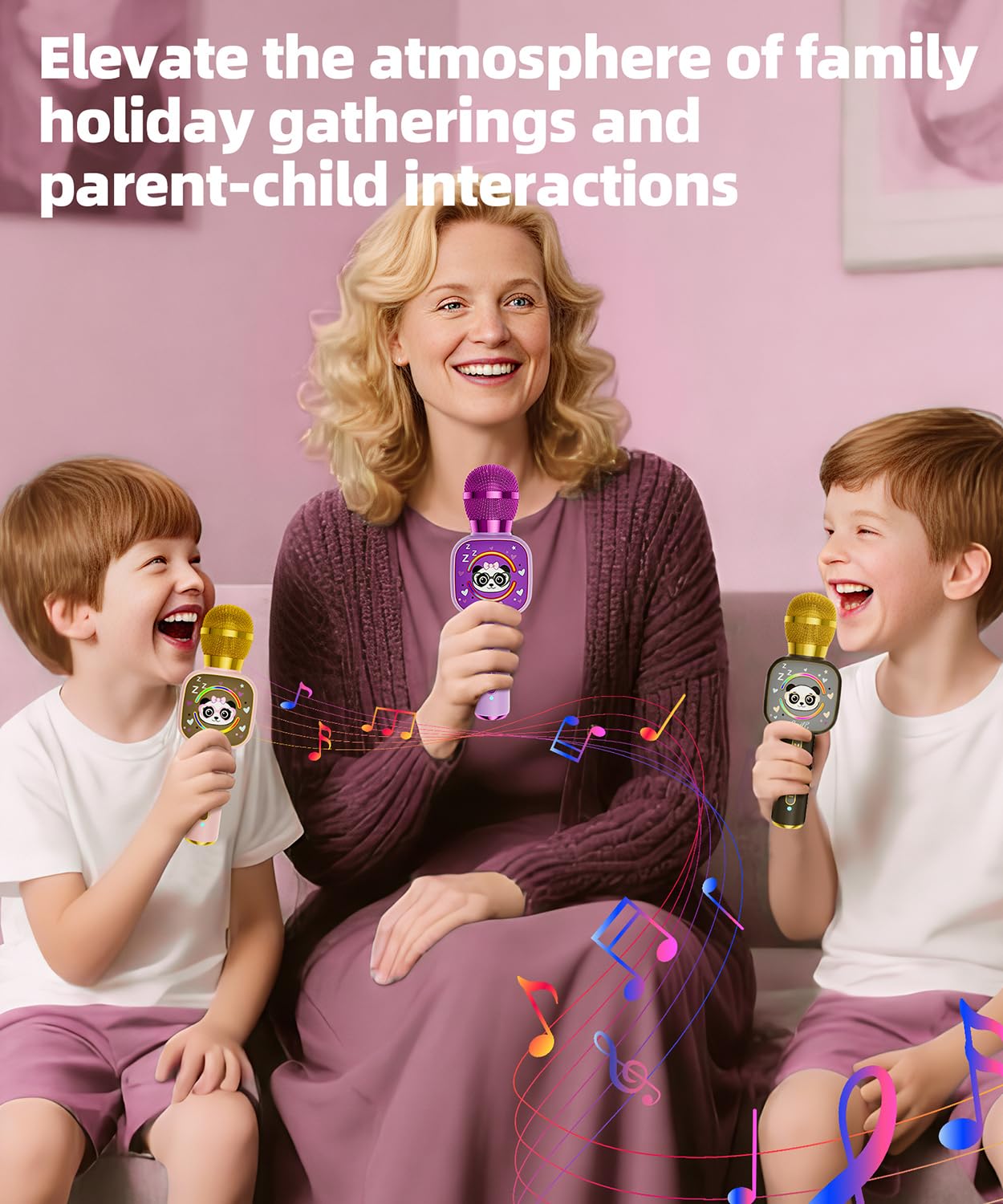 Qnxoat r Bluetooth Karaoke Microphone Toy for Kids