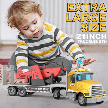 DOWELLIN Large Police Truck Toy for Kids