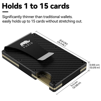 Small Wallet Women Card Holder: Thin Slim Wallet for Women - Minimalist Credit Card Wallet - RFID Metal Wallet