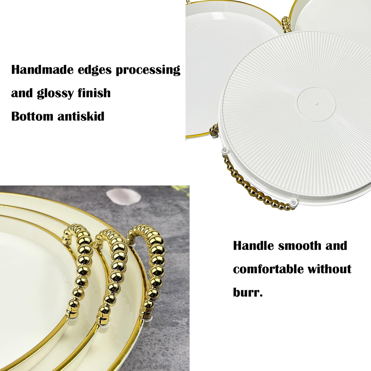 Round Decorative Serving Trays Set of 3