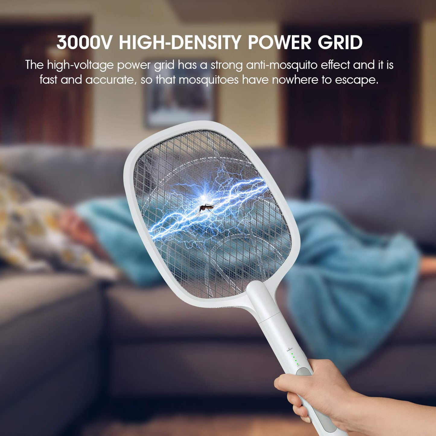 imirror Rechargeable Electric Fly Zapper Racket