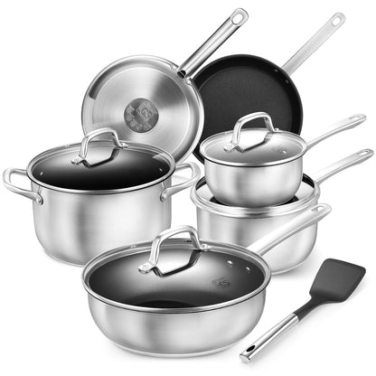 10-Piece KOCH SYSTEME CS Stainless Steel Cookware Set