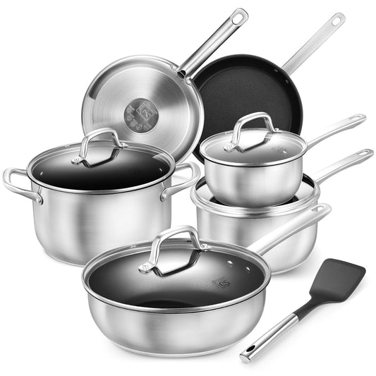 10-Piece KOCH SYSTEME CS Stainless Steel Cookware Set