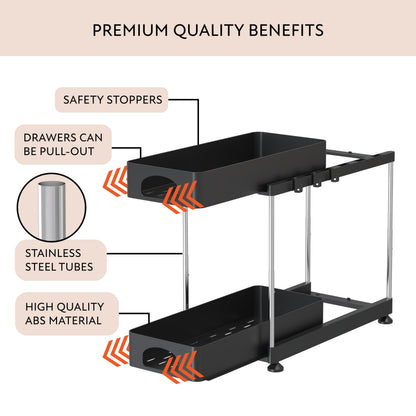 Under Sink Organizer with 2 Drawers by FISTUKIT