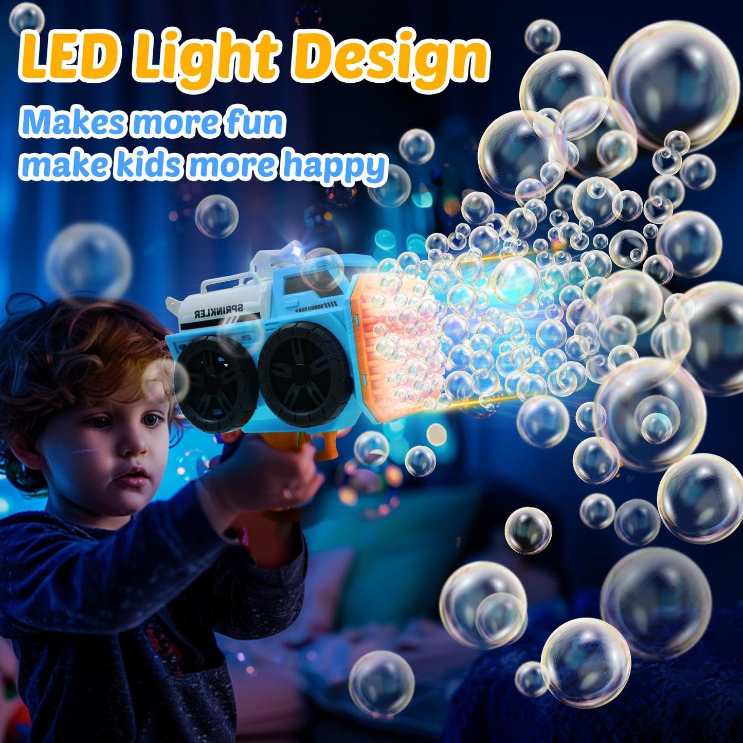 Eaglestone Bubble Machine Gun for Kids, 139 Hole Automatic Bubbles Wand, Blower, Maker for Toddlers- Outdoor Bubble Toys for Boys & Girls - Easter,Wedding, Party Gifts for Ages 3 4 5 6 7 8