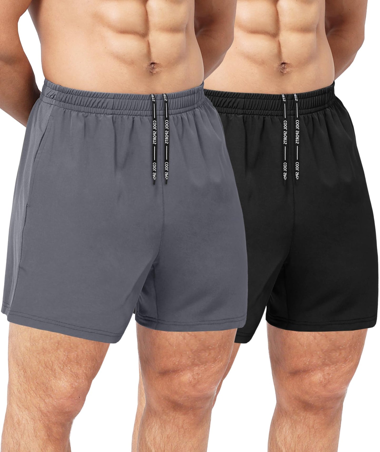 2-Pack Men's Quick Dry Gym Shorts