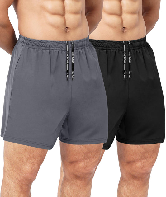 2-Pack Men's Quick Dry Gym Shorts