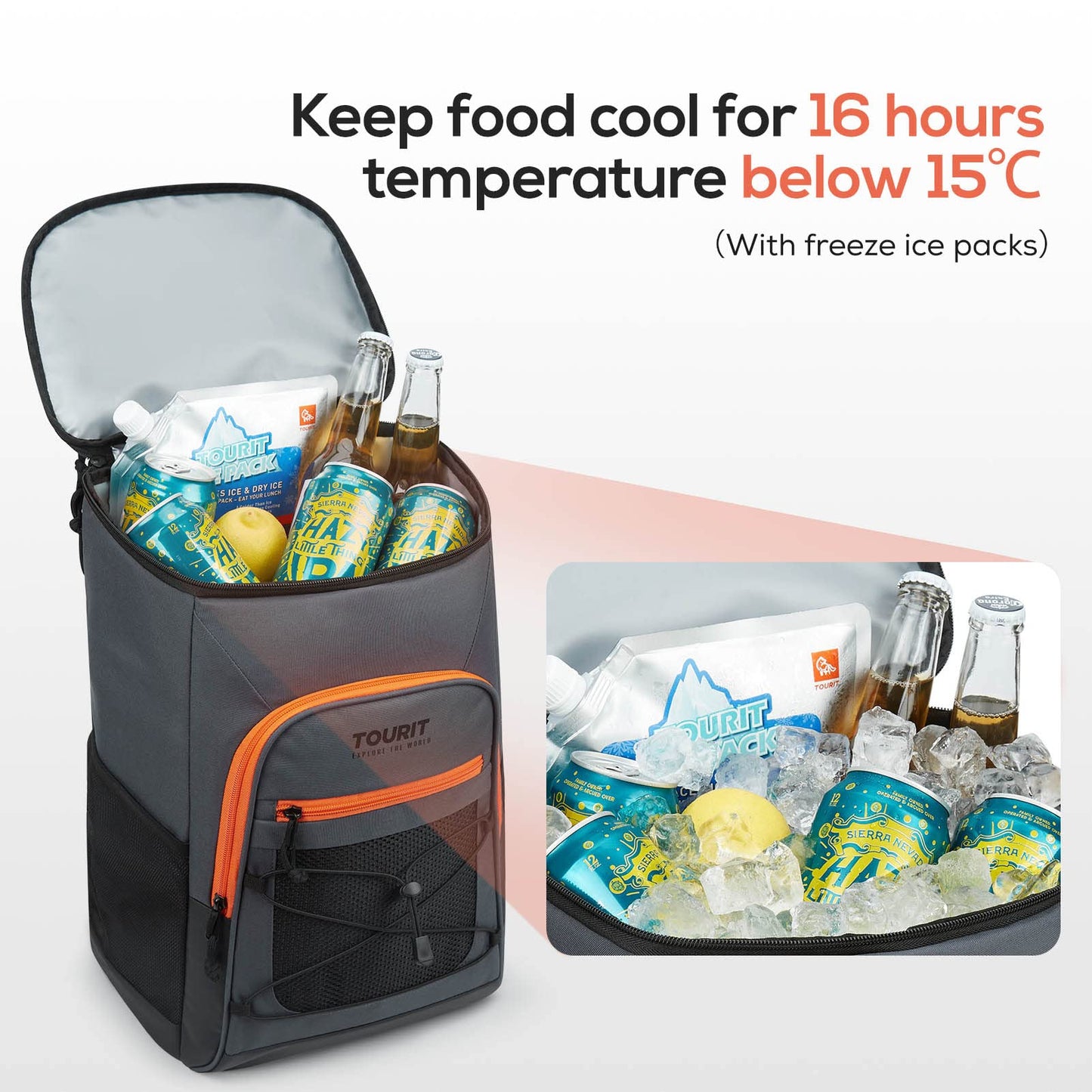 TOURIT Insulated Backpack Cooler for 33 Cans