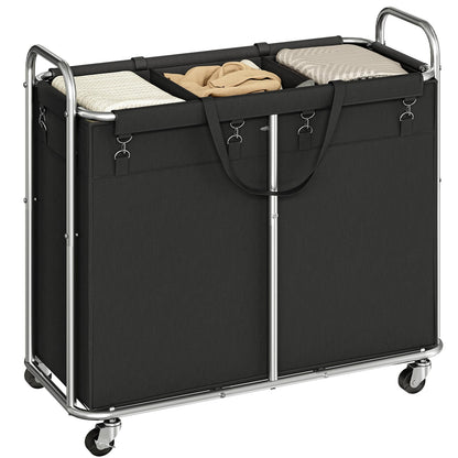 HOOBRO Rolling Laundry Basket with Wheels, 174L