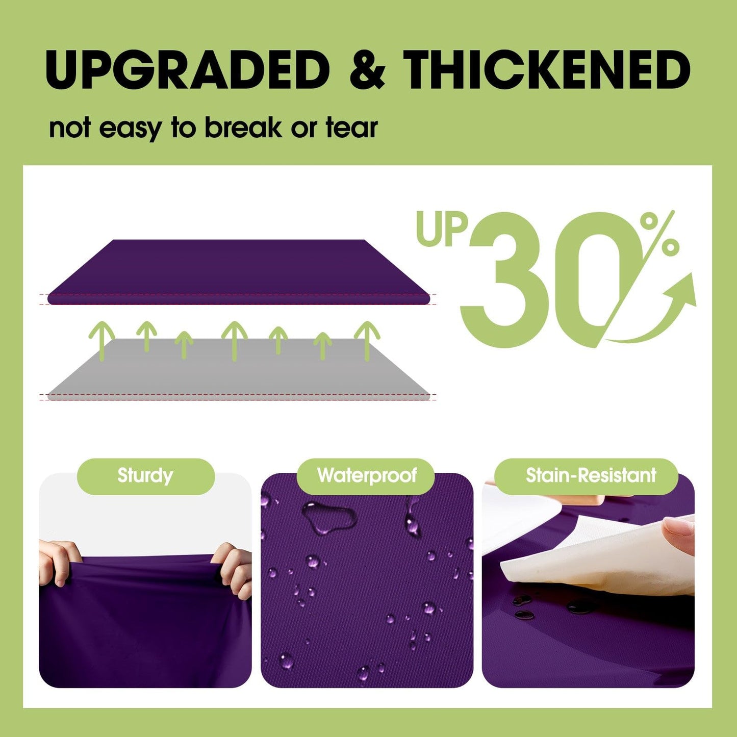 Pureegg Disposable Purple Tablecloths - 10 Pack
