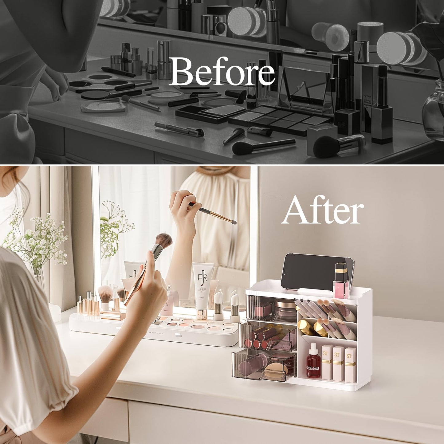 Makeup Organizer with Drawers for Vanity Storage